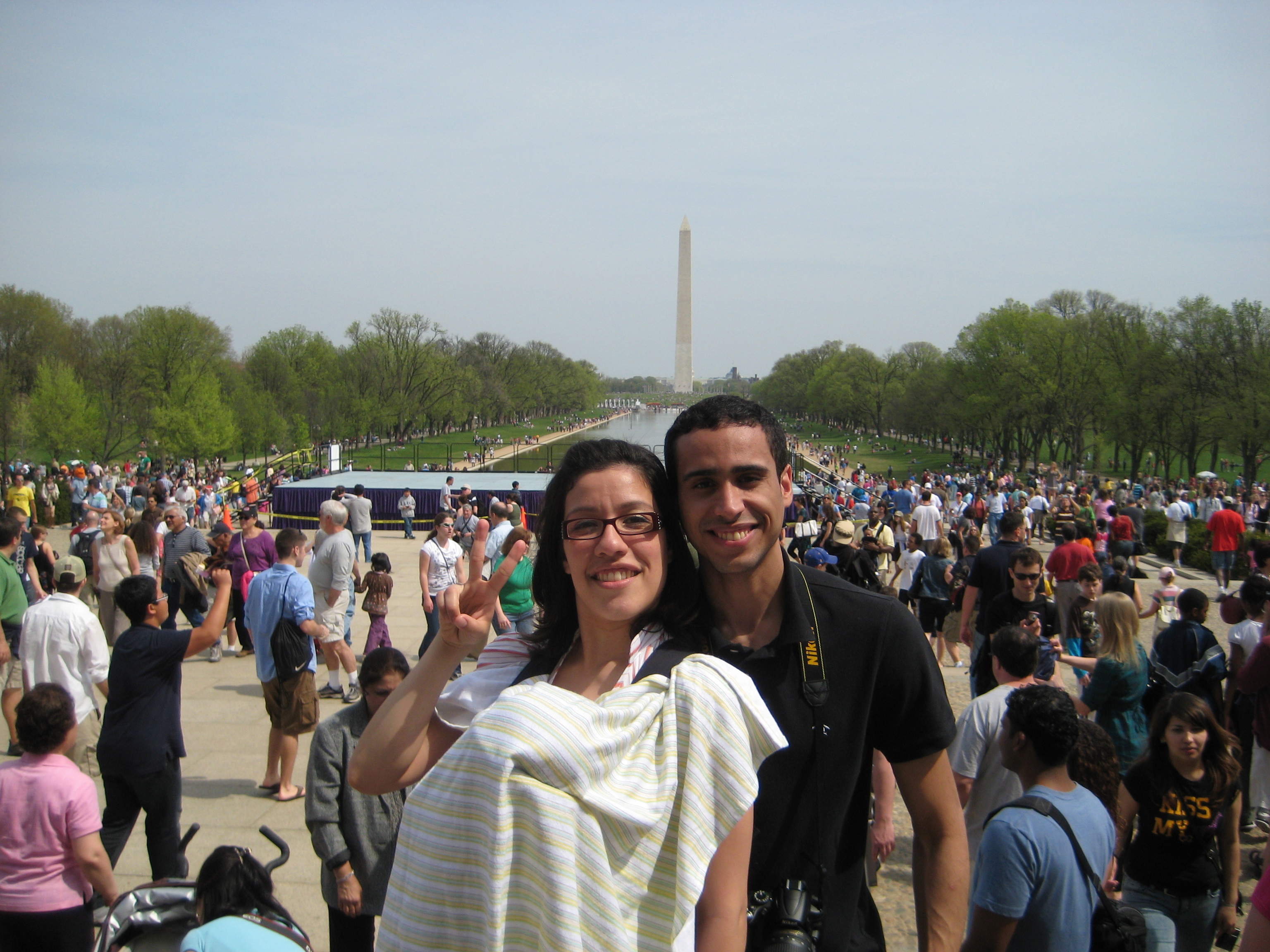 Danny and Kristine by the reflecting pool