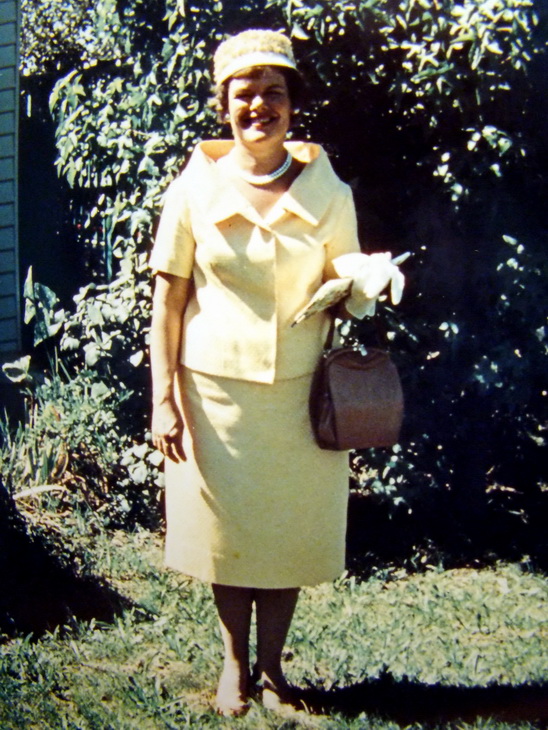 Mum in one of her bright creations