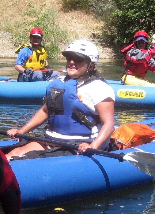 Denise Lloreda on the American River