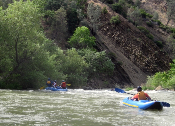 Gary Rollinson Dropping into the Mad Mike Rapid on Cache Creek