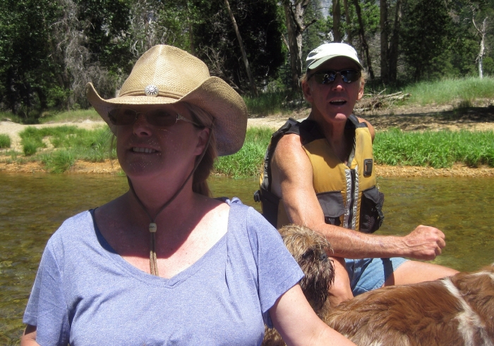 Lisa and Larry Floating the Merced in Yosemite Park 