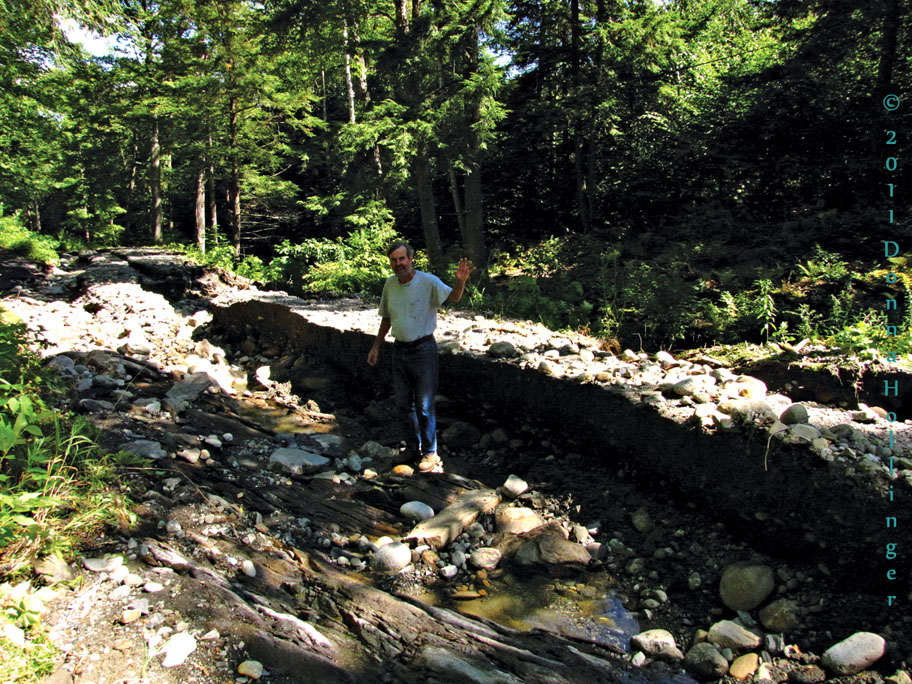 Michael Standing in One of the Deepest Ruts in Turnpike Road