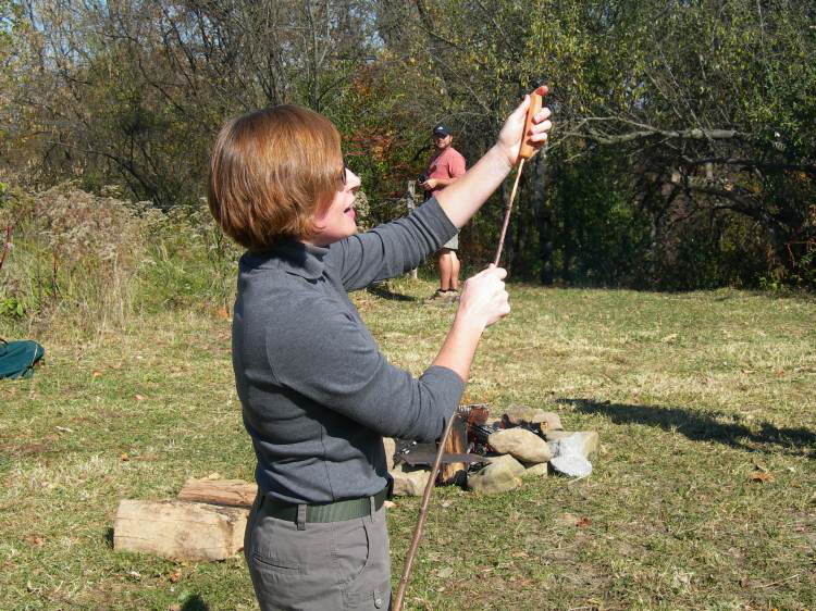Michelle demonstrates correct procedure