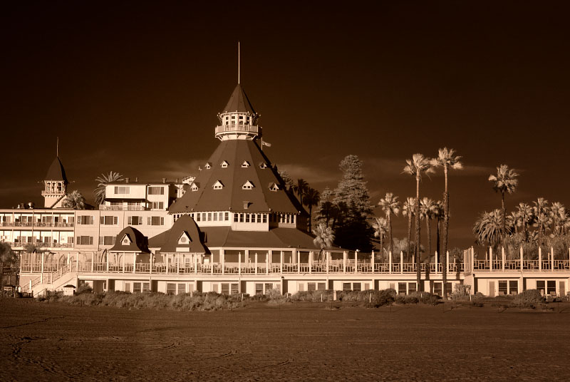 Hotel Del Coronado in Infrared