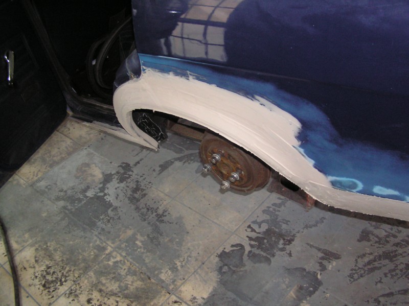 Rear arch - before sanding