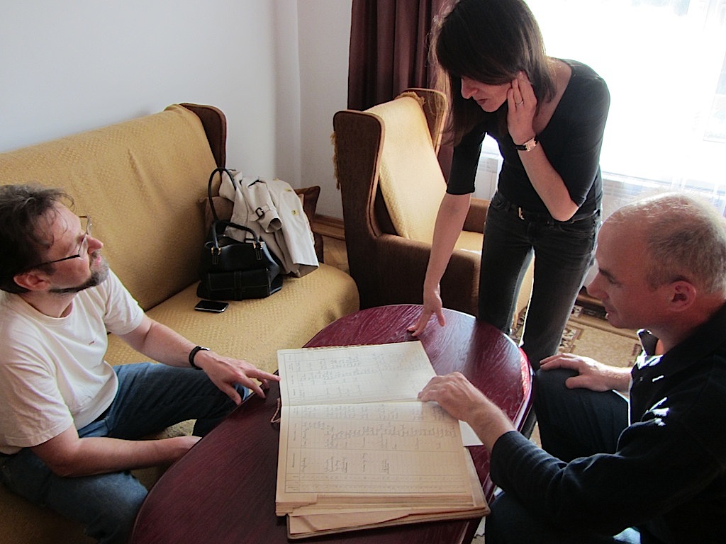 ...so here we are (with Witek translating), looking at a 1930s index of residents