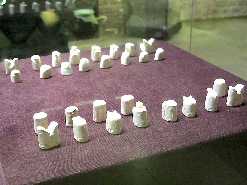 a very early (12th-c.) chess set