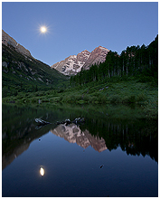 Moonglow at the Maroon Bells