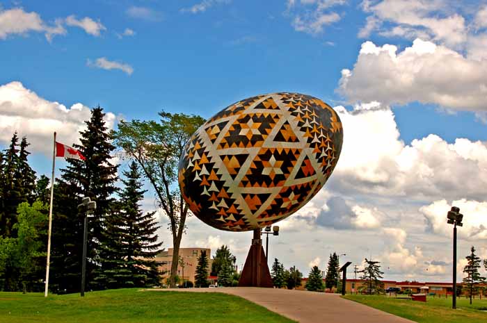 giant Pysanky,Ukranian Easter egg,Vegreville,Alberta,Canada