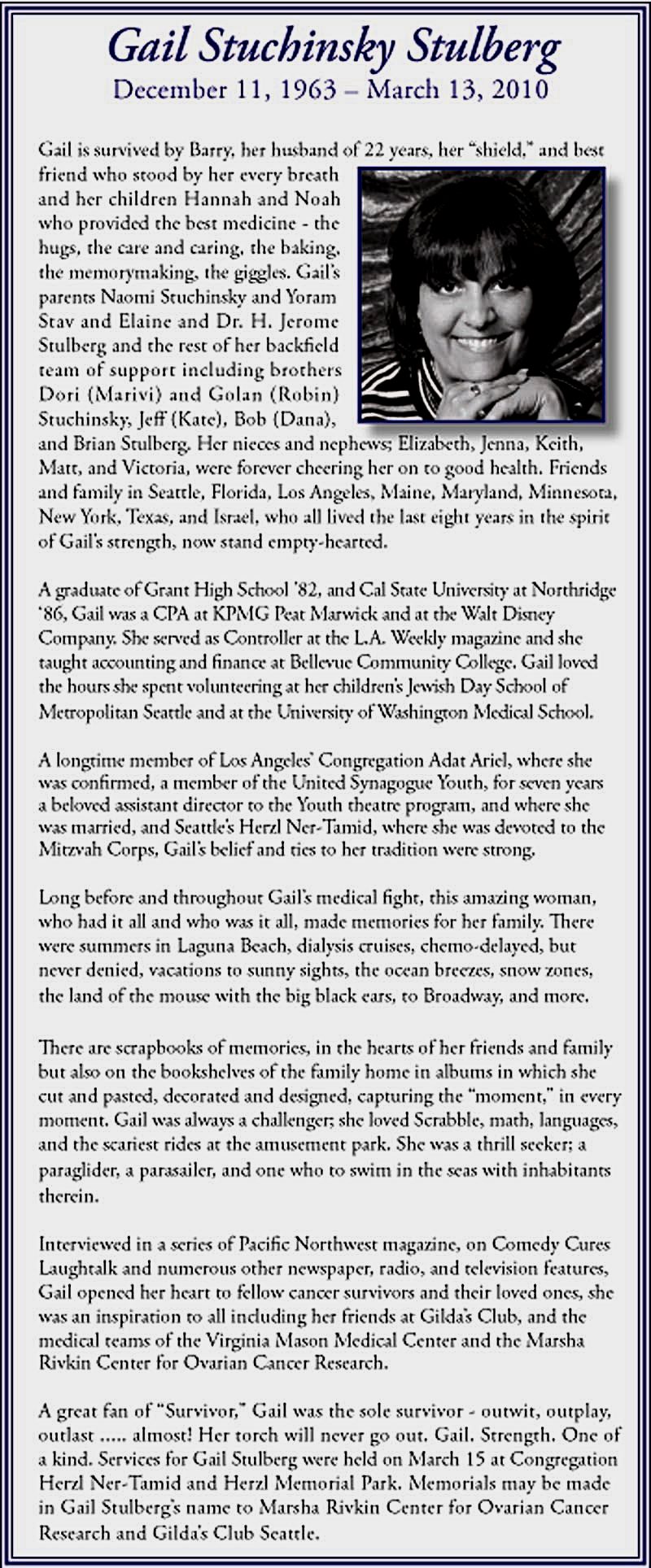 GAIL STULBERG final Jewish Journal of Los Angeles
