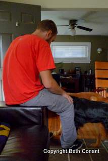 Weds. Ron plays w/ Olive.