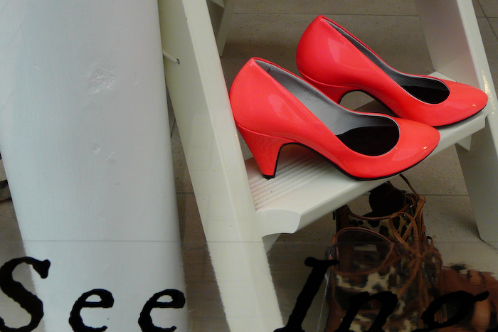 red shoes