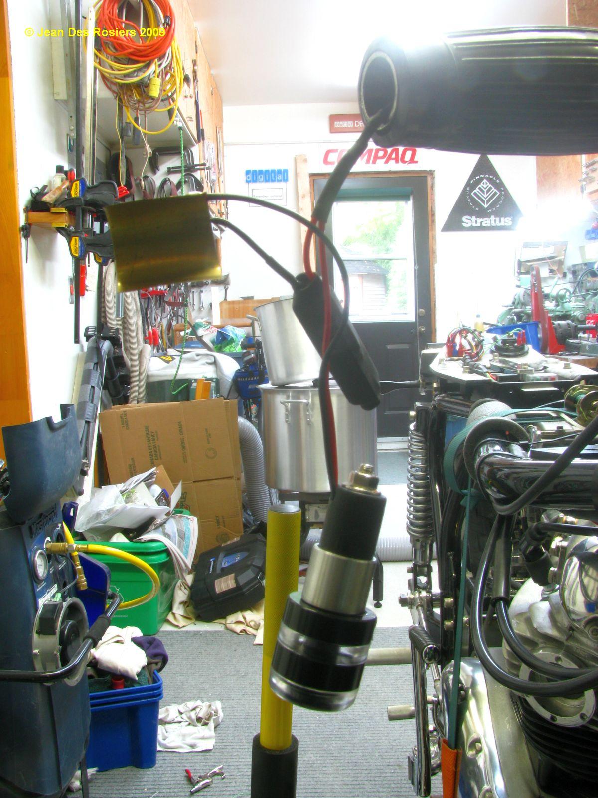 1189 New LED bar end flashers, load resistor is inside the handlebar, the brass plate is the ground