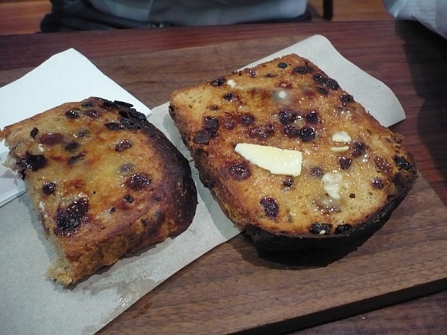 2 simple raisin toast - $6.xx, very expensive