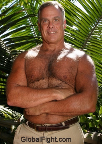 Silver Daddies Muscle Bears Husky Stocky Graying Foxes Beefy Daddy Huge Manboobs Chest Men