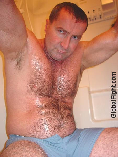 sweaty wet daddybear shower bathroom.jpg