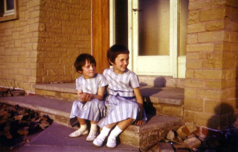eIS1 slide 09 Lorna and Elaine blue dresses Battersby