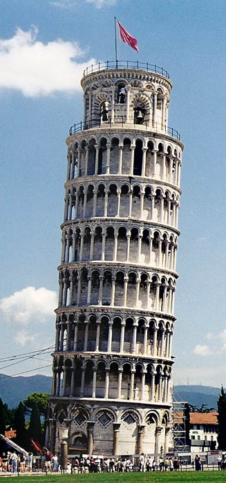 Leaning tower of Pisa.