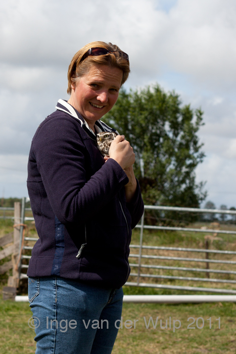 Me holding a Little owl