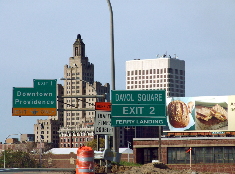 downtown Providence: work zone