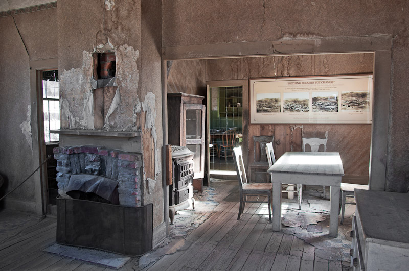 Inside one of the homes 