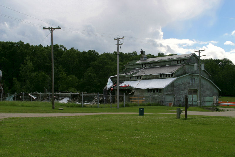 Edsel Ford barn after storm