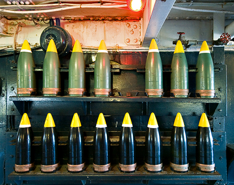 Shells: armor piercing and high explosive