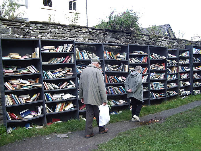 Books galore, Hay-on-Wye, Herefordshire