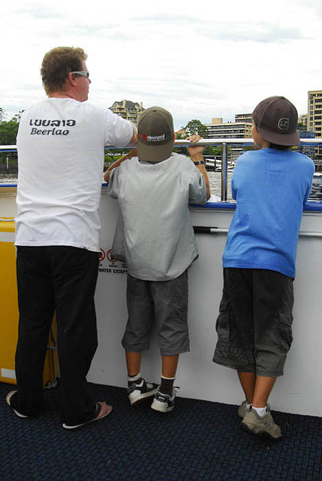 Boys on the River Cat, Brisbane, Dec 2008