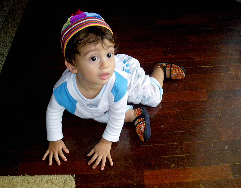 New hill tribe hat and shoes from Nanny