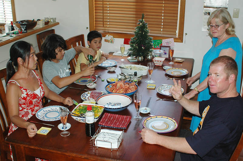 Family lunch, Christmas 2010