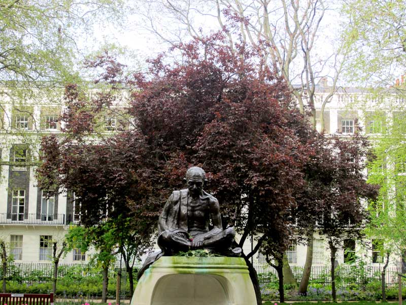 Mahatma Gandhi statue in Tavistock Square