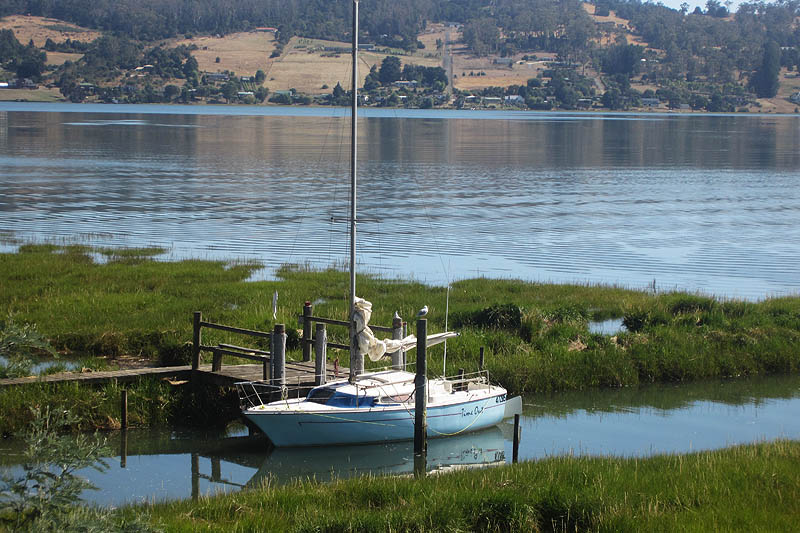 At anchor on the Tamar River, 2013