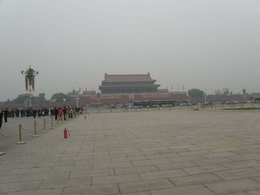 Forbidden City coming into view through the...fog