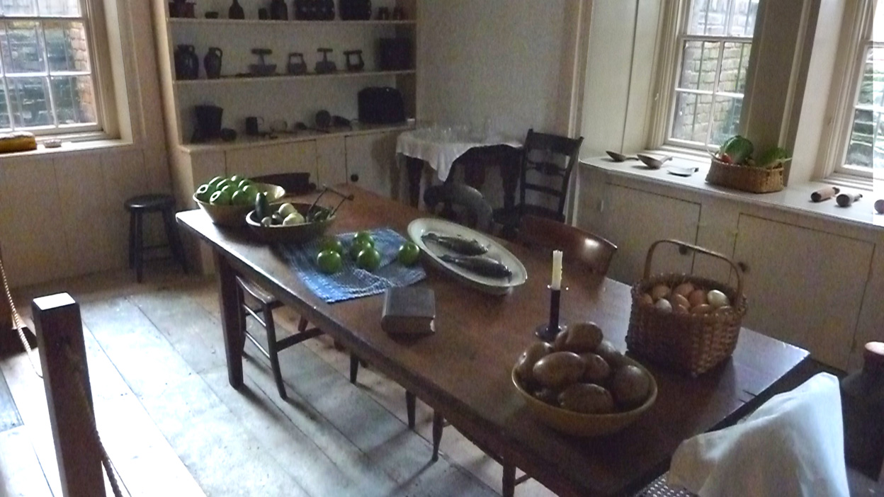 The table was set up to look the way it did when Martin Van Buren lived there.