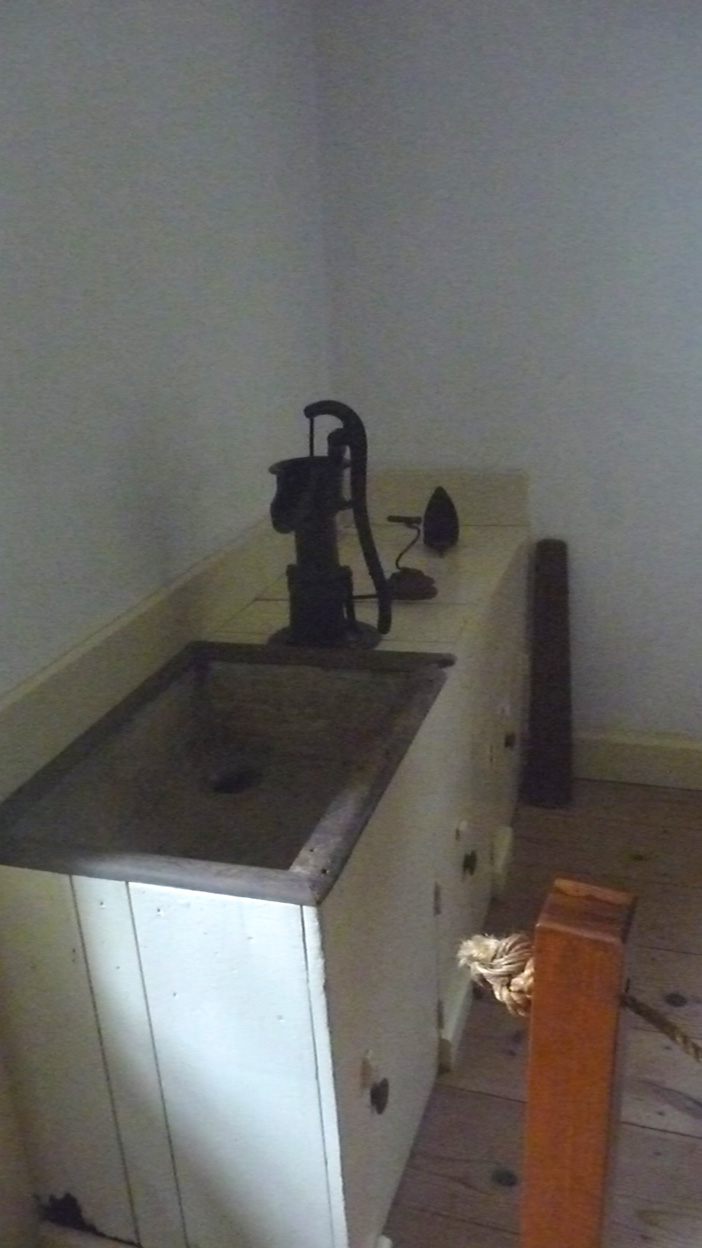 The hand-operated pump that provided the running water in the Kitchen.