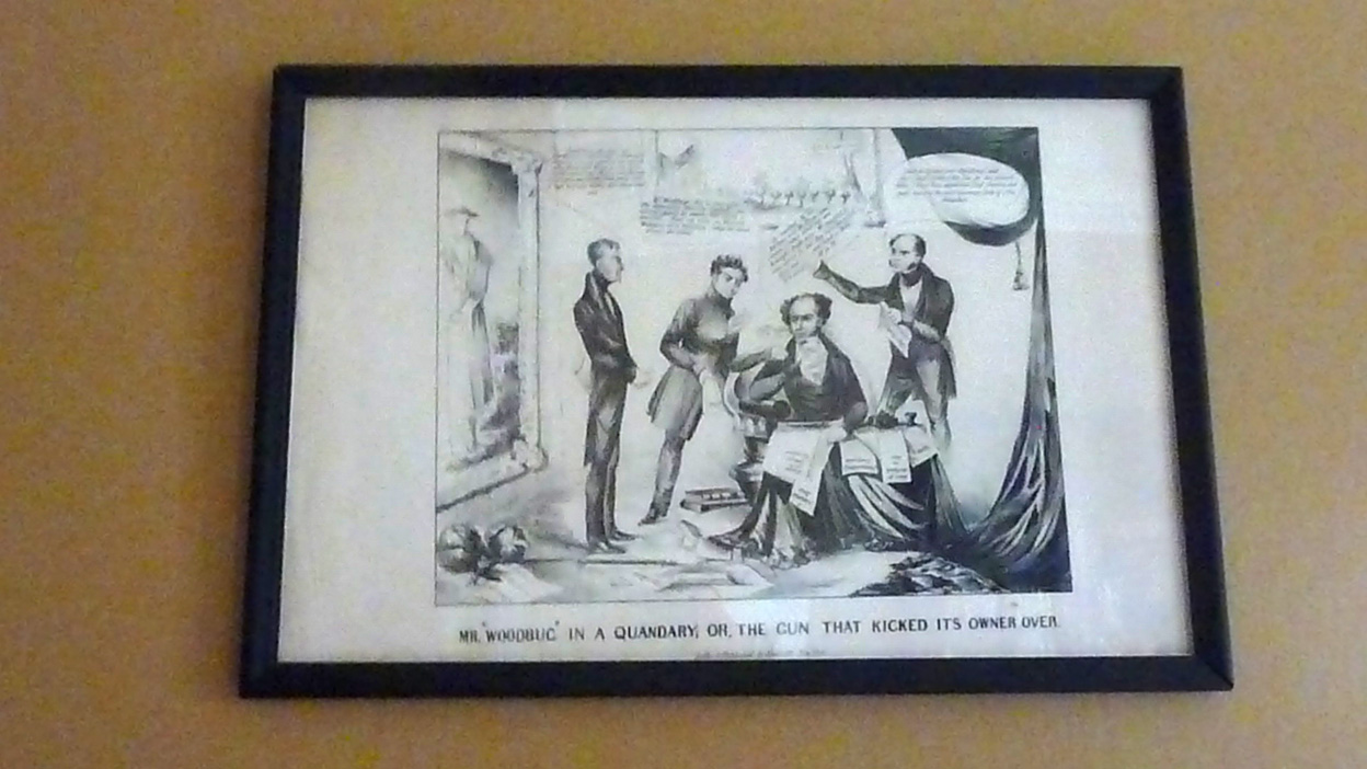 Political cartoons were popular in Martin Van Burens day (before the time of television and the Internet).