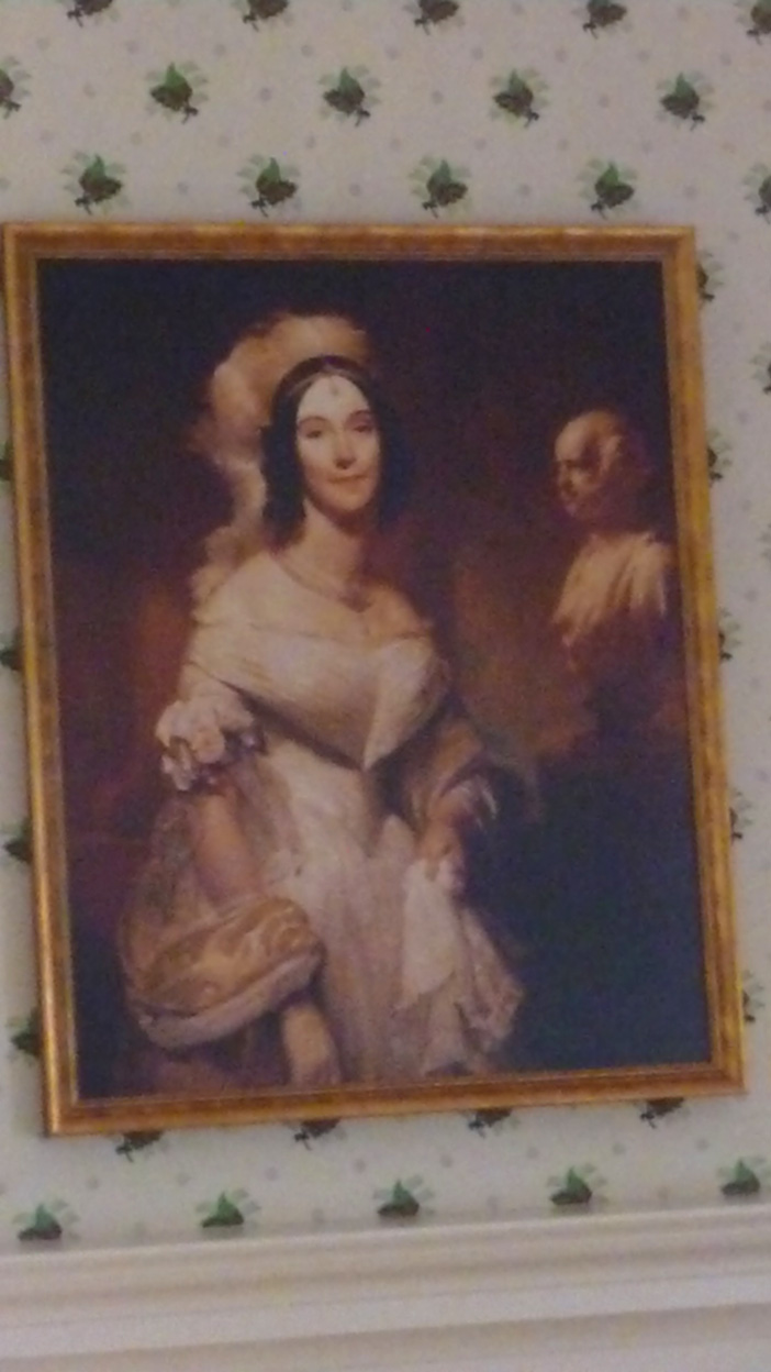 Portrait of Angela Singleton. She came from a slave holding family, a problem for Martin who opposed slavery.