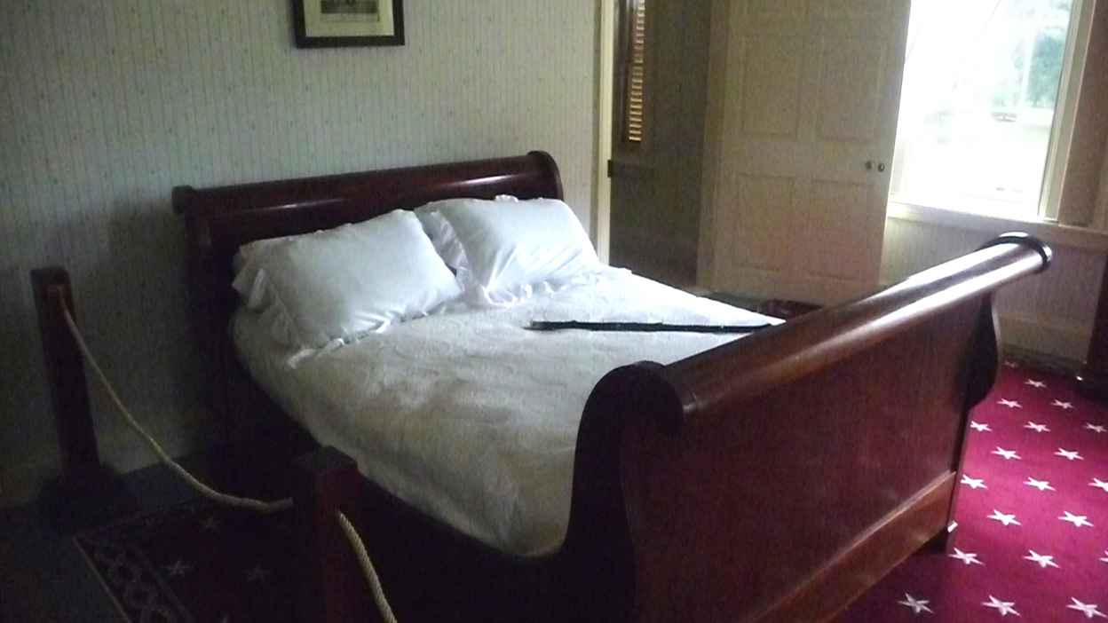 Martin Van Buren died a troubled man on this bed in 1862, knowing that the Union he tried to hold together had split apart.