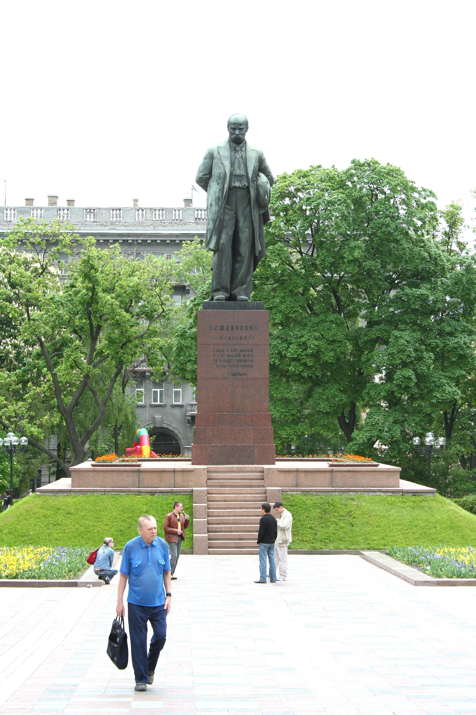 Monument to Taras Shevchenko (1814-1861) who was Ukraines national poet and a famous artist.