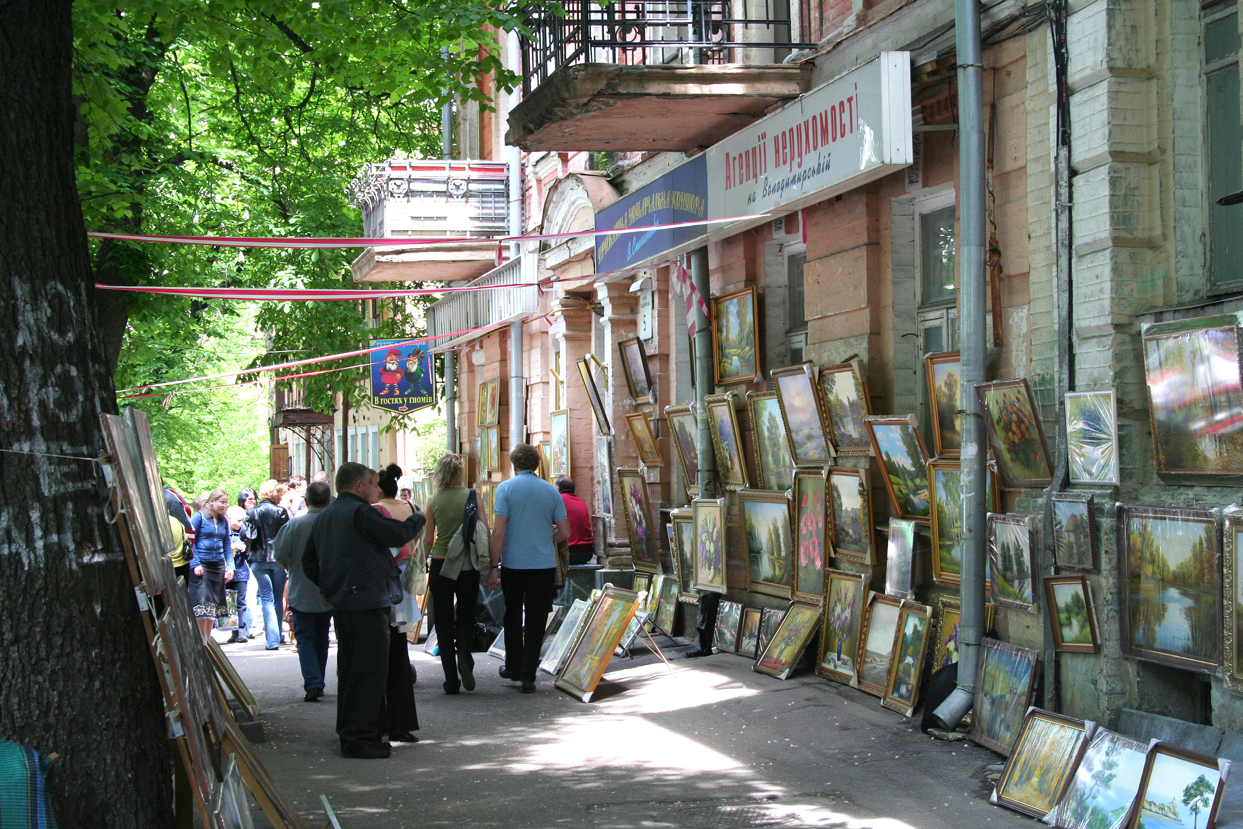 St. Andrews Descent is the Montmartre of Kiev, where artists display their talents.
