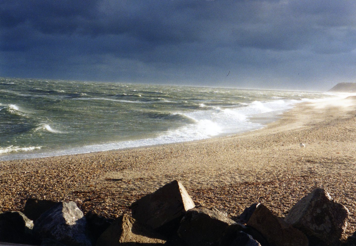 Cedar Beach Looking East during Storm Front