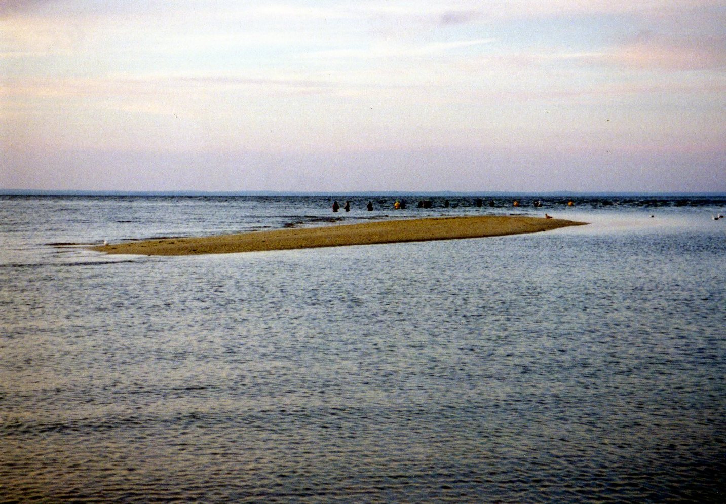 Sand Bar at Crane Neck Beach and Flax Pond Inlet Low Tide