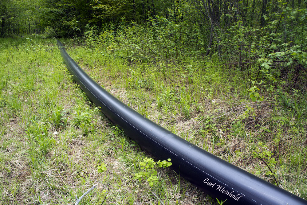 Water transportation from pond to well site.