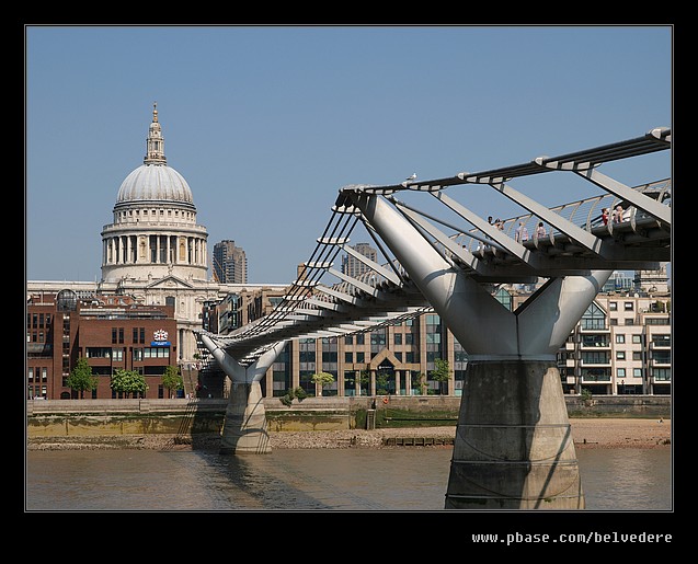 Millennium Bridge & St Pauls Cathedral #02, London