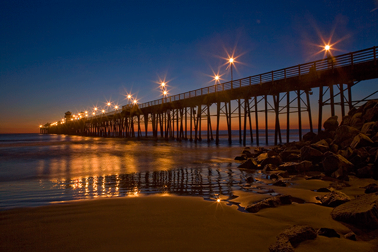 Peaceful End of Day at Oceanside Pier