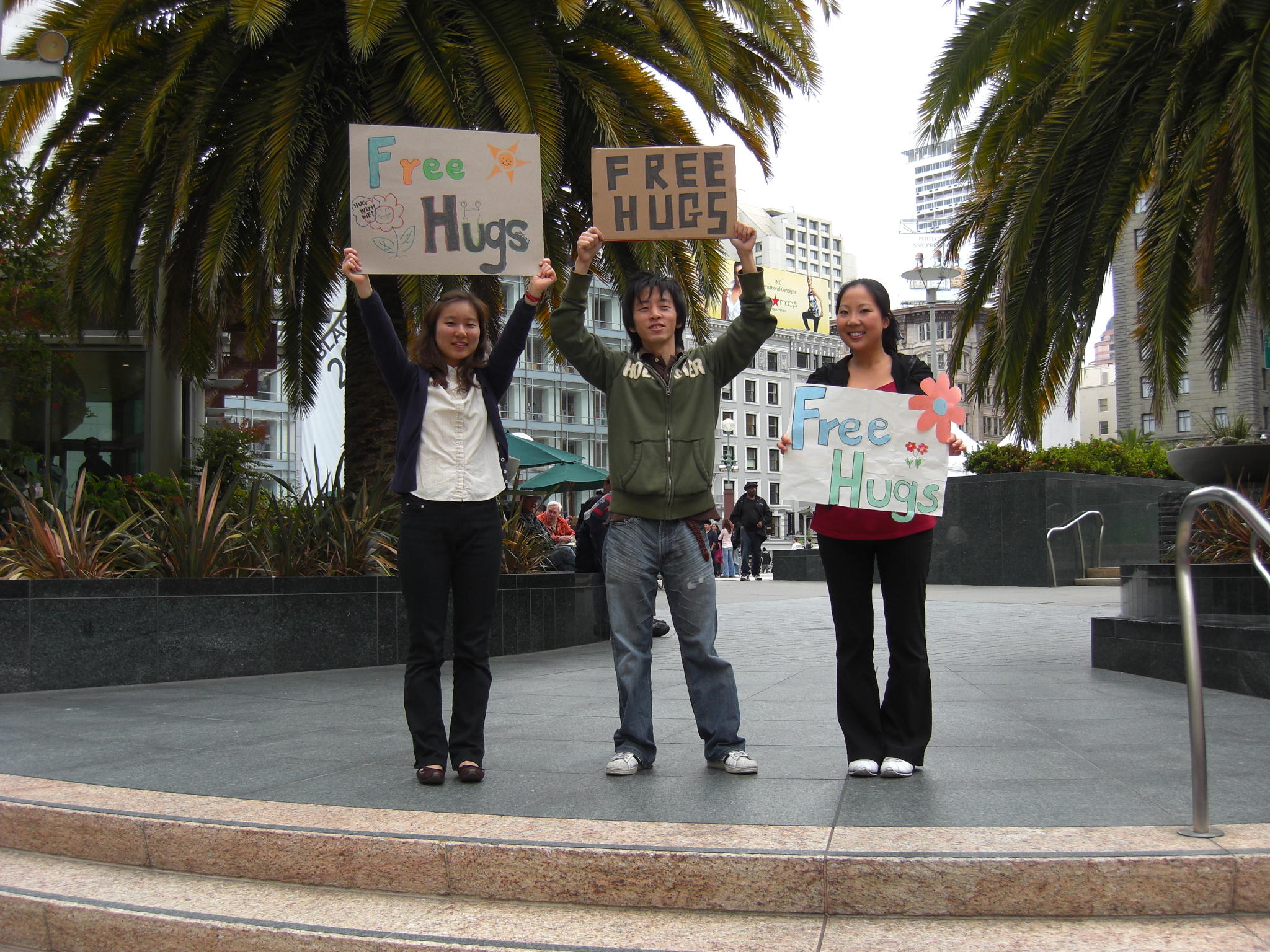 Read their signs.  Entrance to Union Square