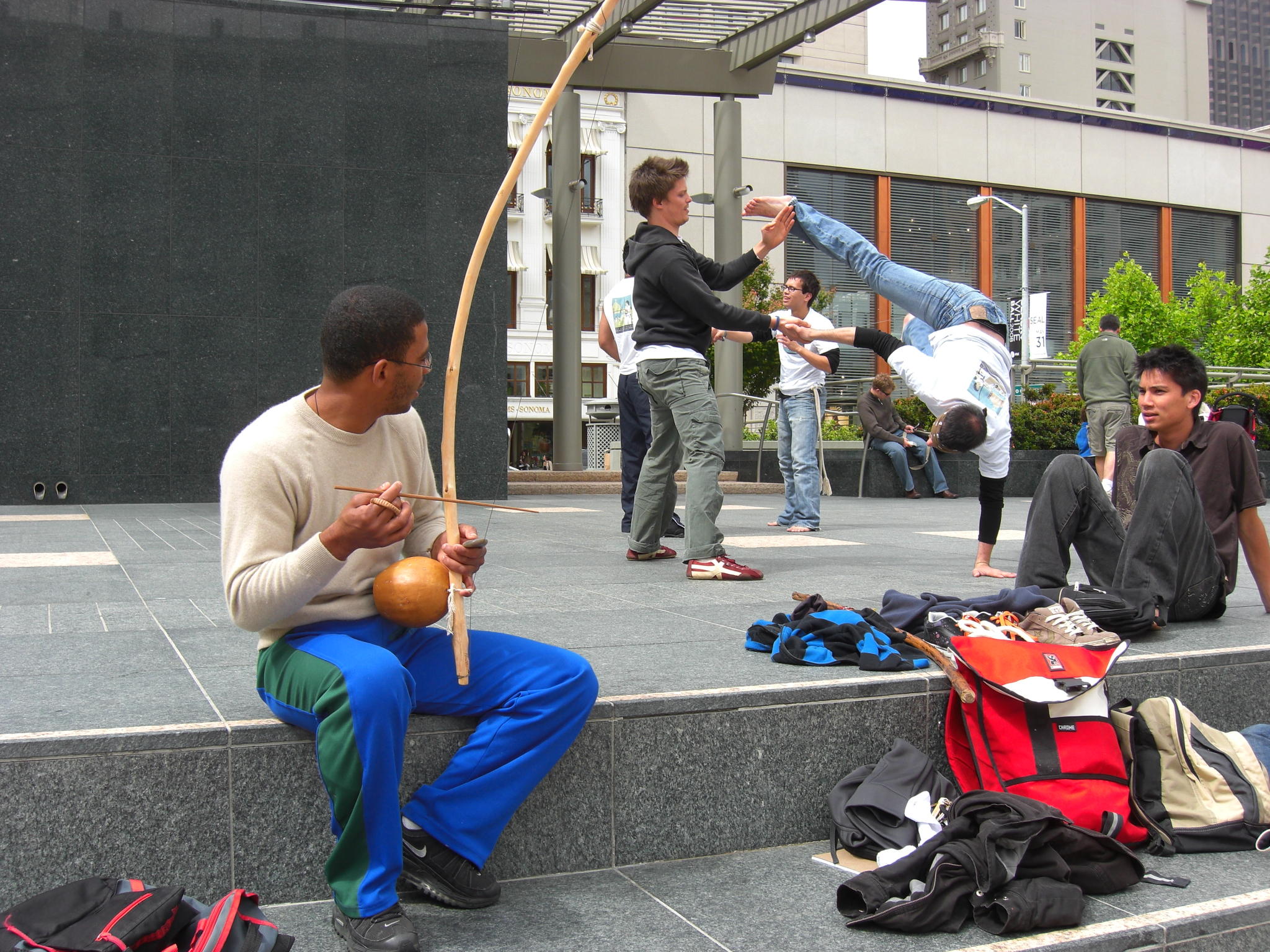 Brazilian martial arts practice at Union Square