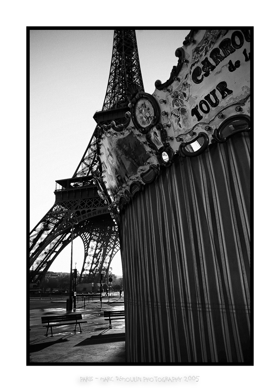 Eiffel tower and sleeping carrousel