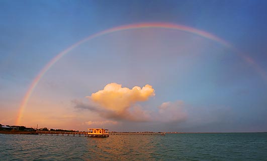 Sunset Rainbow Over Powderhorn Lake 20081123